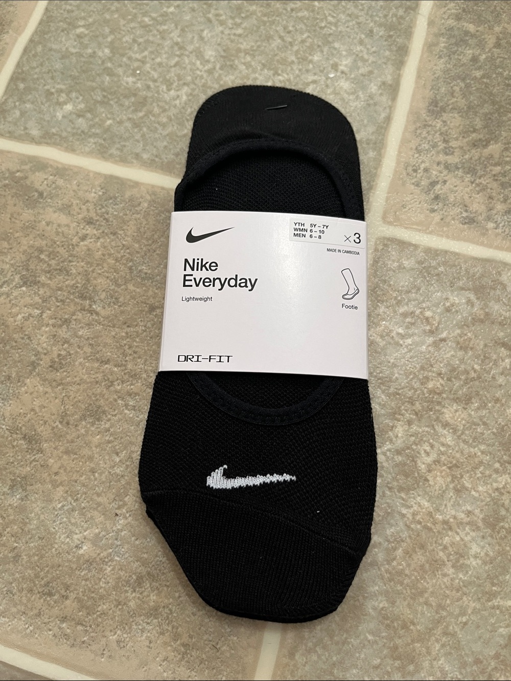 Nike Black No-Show Everyday Dri-FIT Socks (3 Pack)